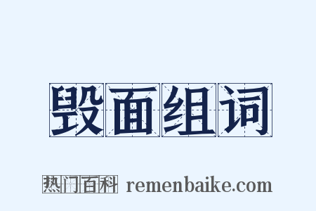 毁面组词是什么意思的图片